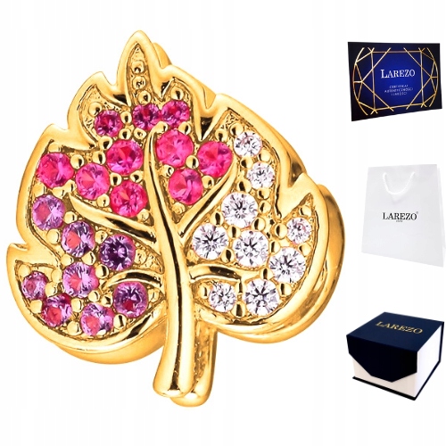 

Charms złoty Kolorowy Liść srebro 925