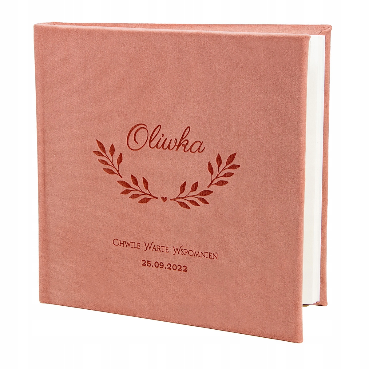 Album Welurowy na zdjęcia chrzest Roczek na 120 zdjęć bab07