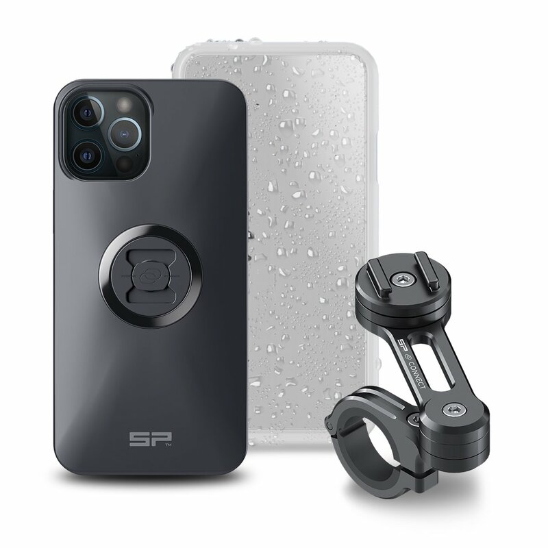 Sp-connect Moto Bundle upevnený na riadidlách iPhone 12 Pro Max 53934