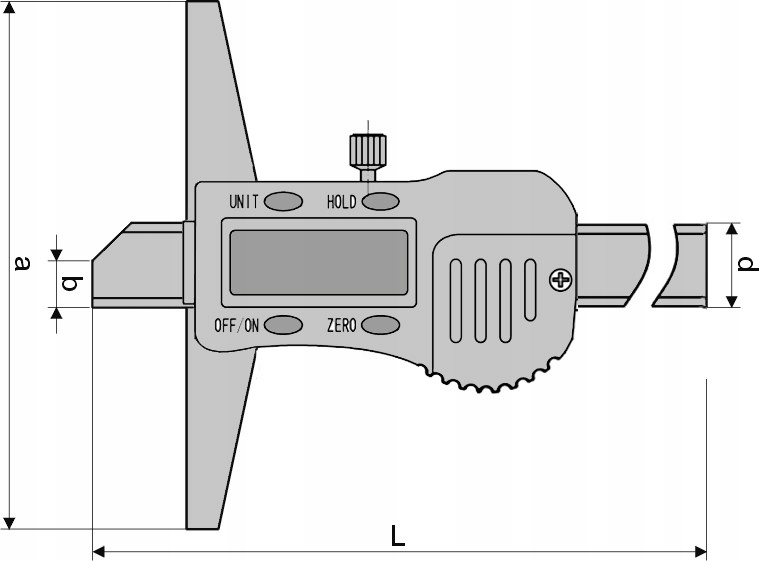 GŁĘBOKOŚCIOMIERZ ELEKTRONICZNY MAGa3V 300x150 0.01 Marka Gimex