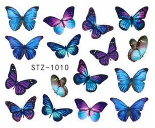 

Naklejka naklejki wodne STZ-1010 do paznokci motyl