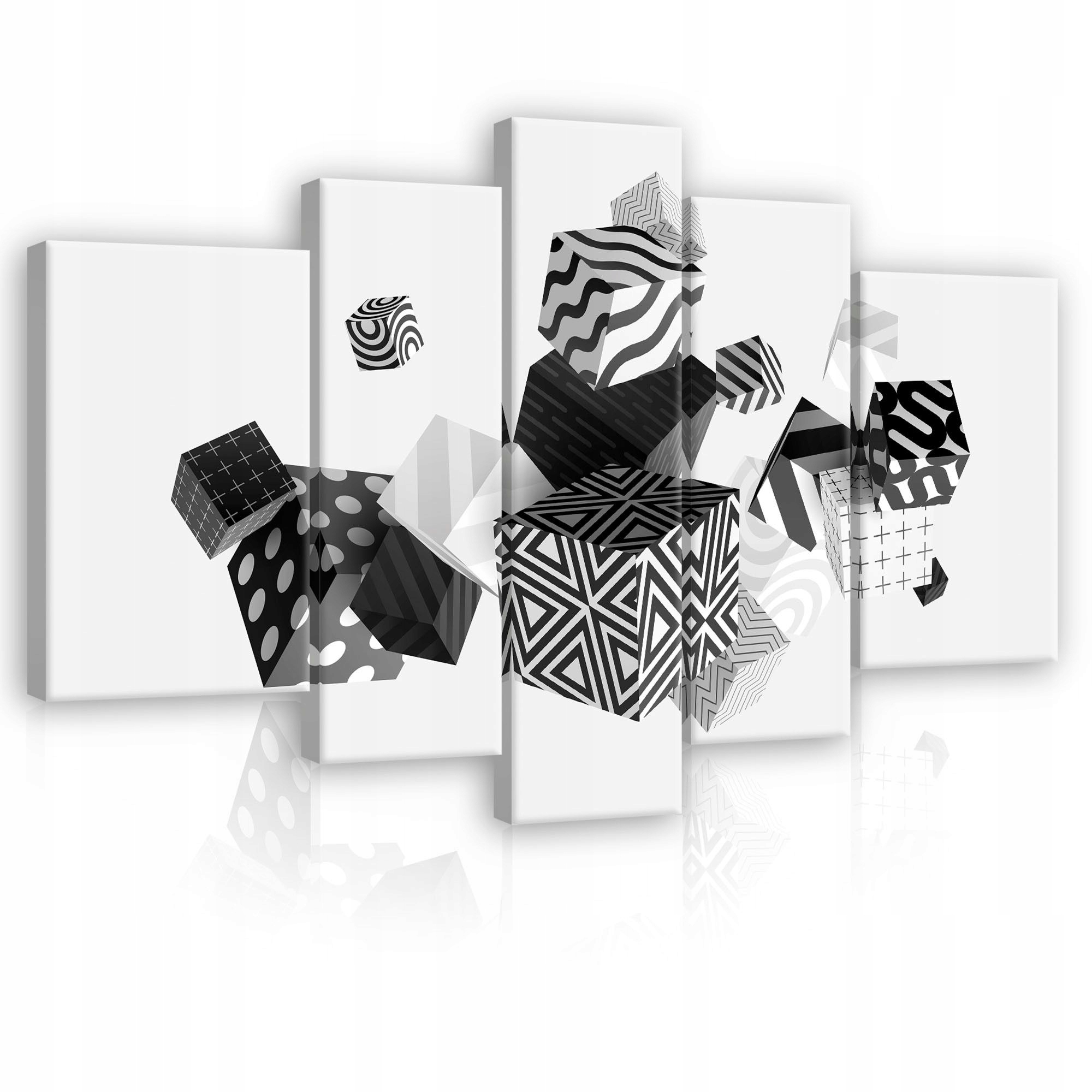 Obraz 170x100 Geometrická abstrakcia čiernobiely minimalizmus vzory grafika