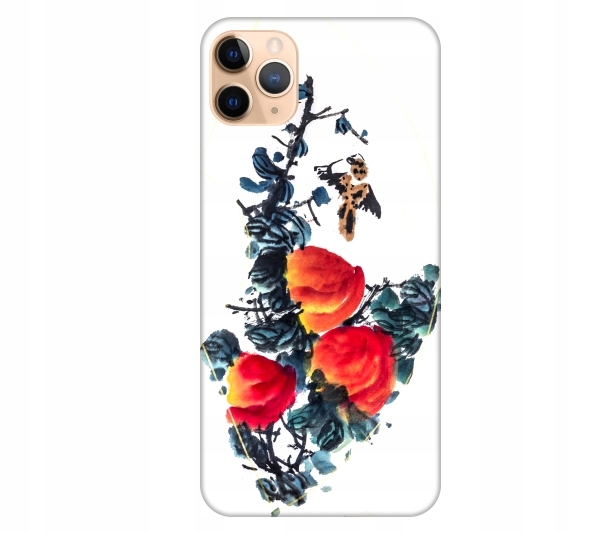 

Etui pokrowiec do iPhone 11 Pro Max Kwiaty akwarel