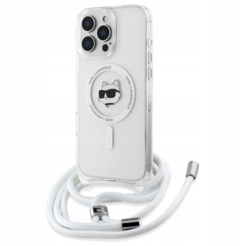Karl Lagerfeld IML Choupette Head & Cord MagSafe iPhone 16 Pro Max Pouzdro