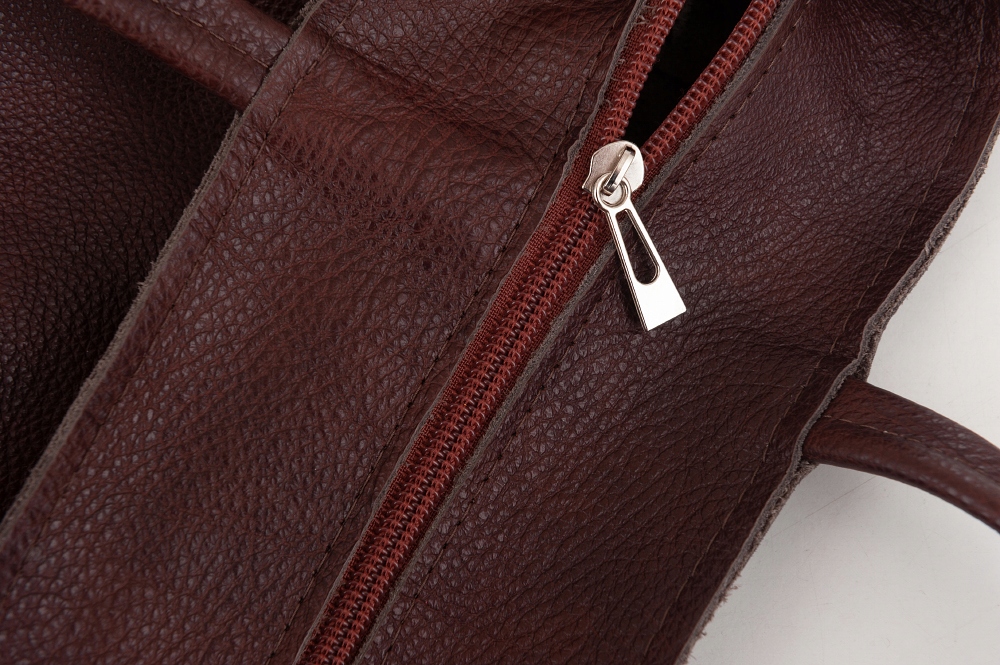 brązowa SKÓRZANA TOREBKA WOREK miękka skóra włoska Marka inna