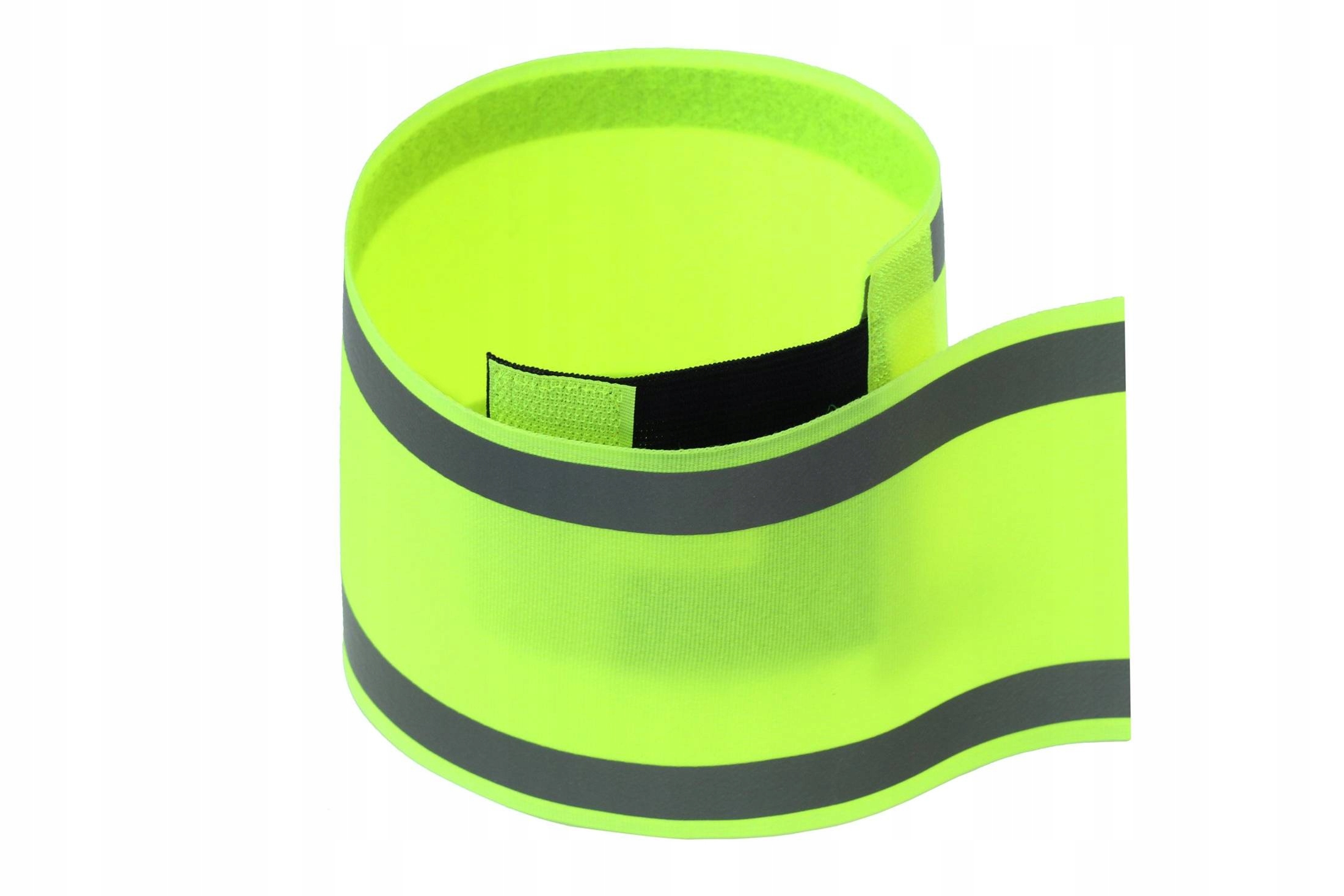 

Odblaskowa opaska z gumką na rzep ramię żółta 10cm