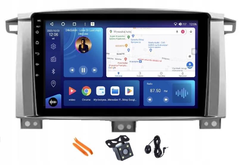 Rádio Android Navigácia Qled Carplay Lte 64GB Gps Lexus LX470 J100 2 02-07