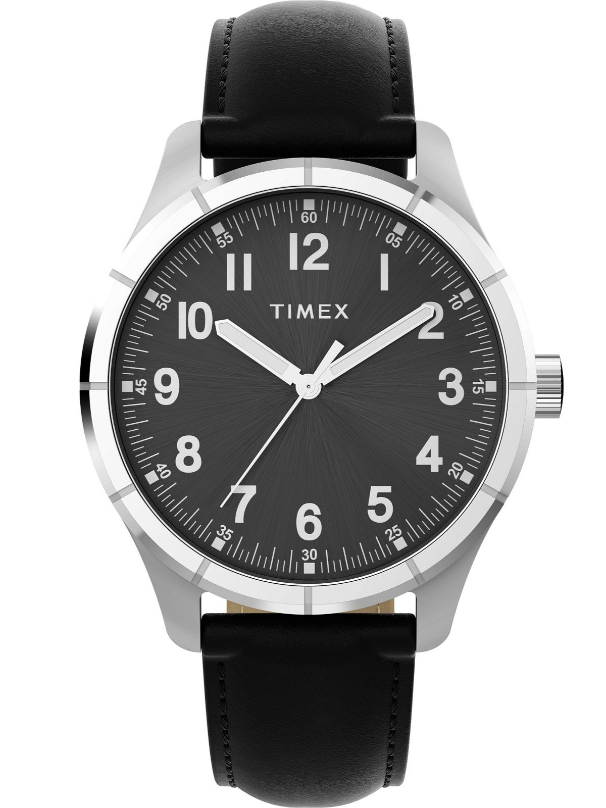 Pánské Hodinky Timex TW2Y16100 Černý Kožený Řemínek Box Na Den Chlapců