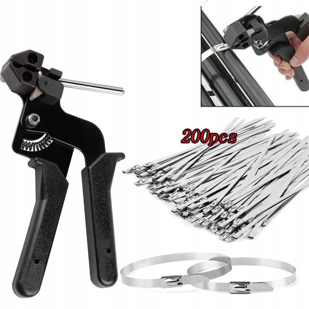 Sada Upínačů Na Ocelové Pásky Řezačka 12MM 200 Ks Pásků