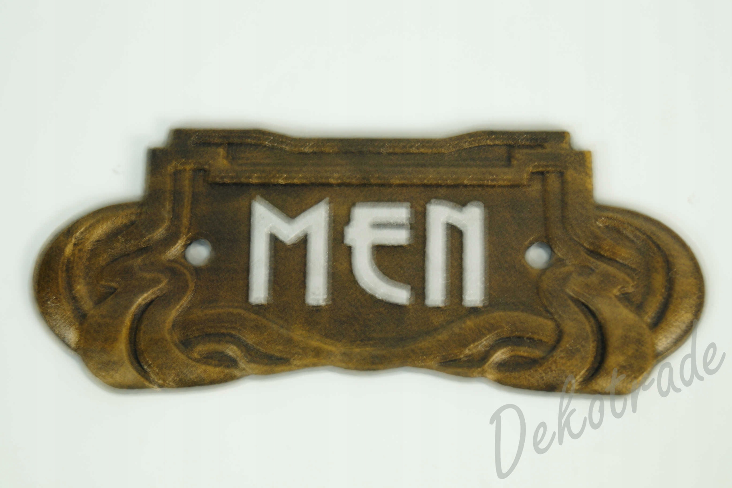 SZYLD DO TOALETY MEN MĘSKA ŻELIWO ART NOUVEAU WC