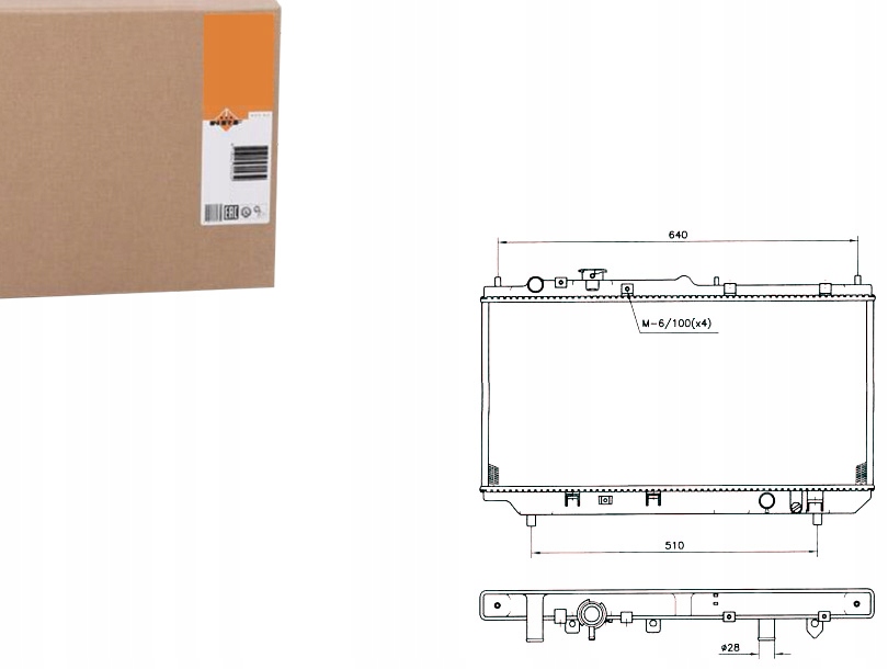 РАДИАТОР ДВИГАТЕЛЯ NRF B6fn15200 Zl0515200 B6bf1520