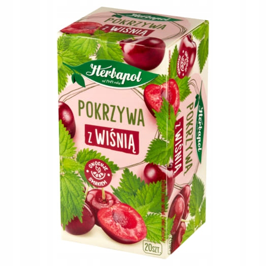 Levně Herbapol Kopřiva s třešní, 20 sáčků ex.