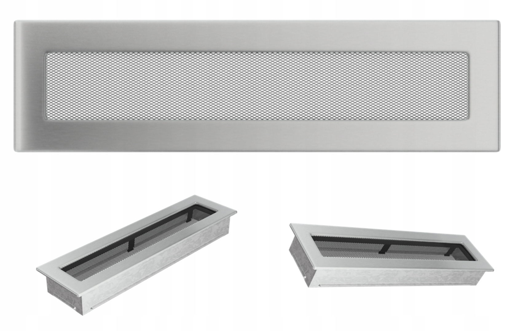 Větrací krbová mřížka broušená 11x42 Obyčejná S Mřížkou