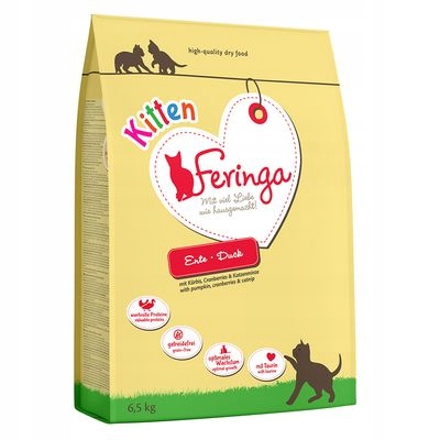 Feringa Kitten pro koťata 6.5 kg. Přírodní Kachna, bez obilovin a konzervantů
