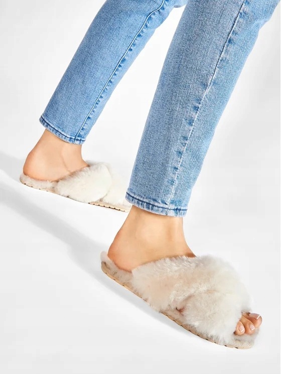 Emu Australia Pantofle Z Přírodní Merino Kožešiny 38 5_A