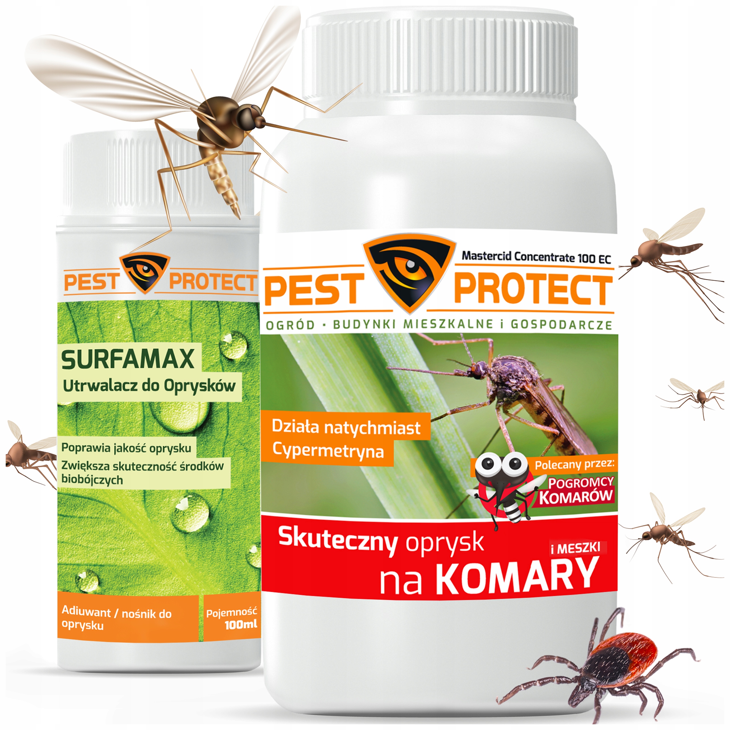 Oprysk Środek Na Kleszcze Komary Meszki Pest Protect 250ML Utrwalacz