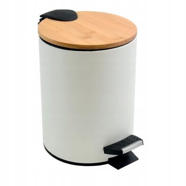 Levně Odpadkový koš Spirella Adonis s pedálem 5 l, bílý mat
