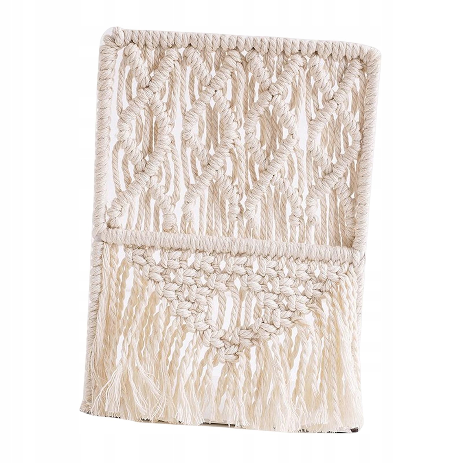 Hla-Boho Macrame Bookends Regał Stopper Holder Kolor biały