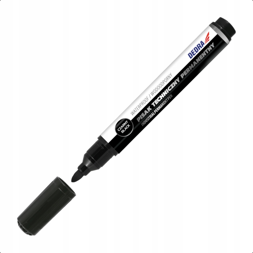 

Marker techniczny permanentny Dedra czarny, okrągł