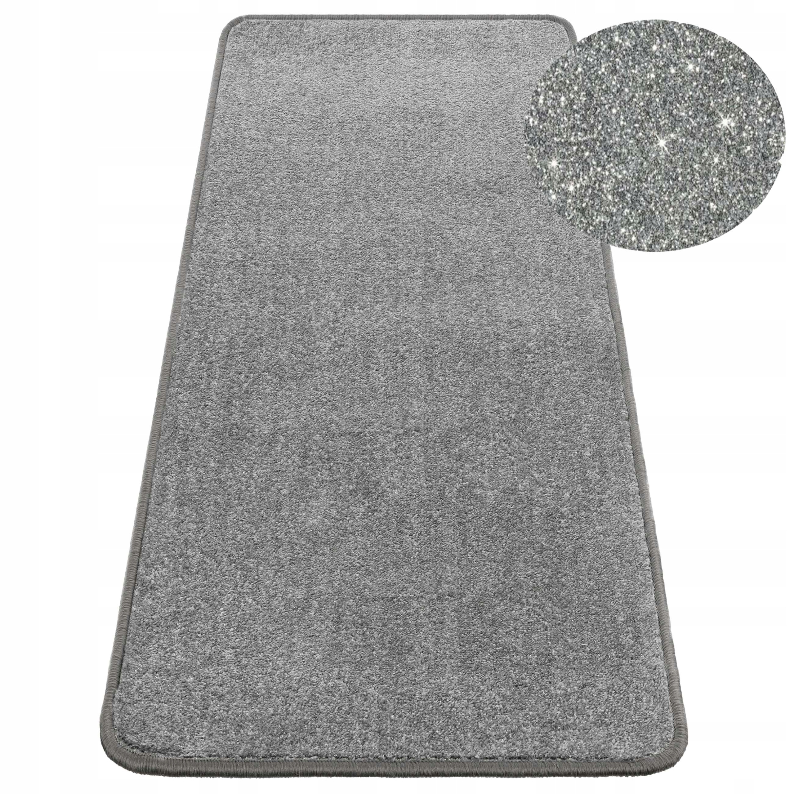 

Błyszczący Chodnik Na Metry Glamour Szary 50 CM