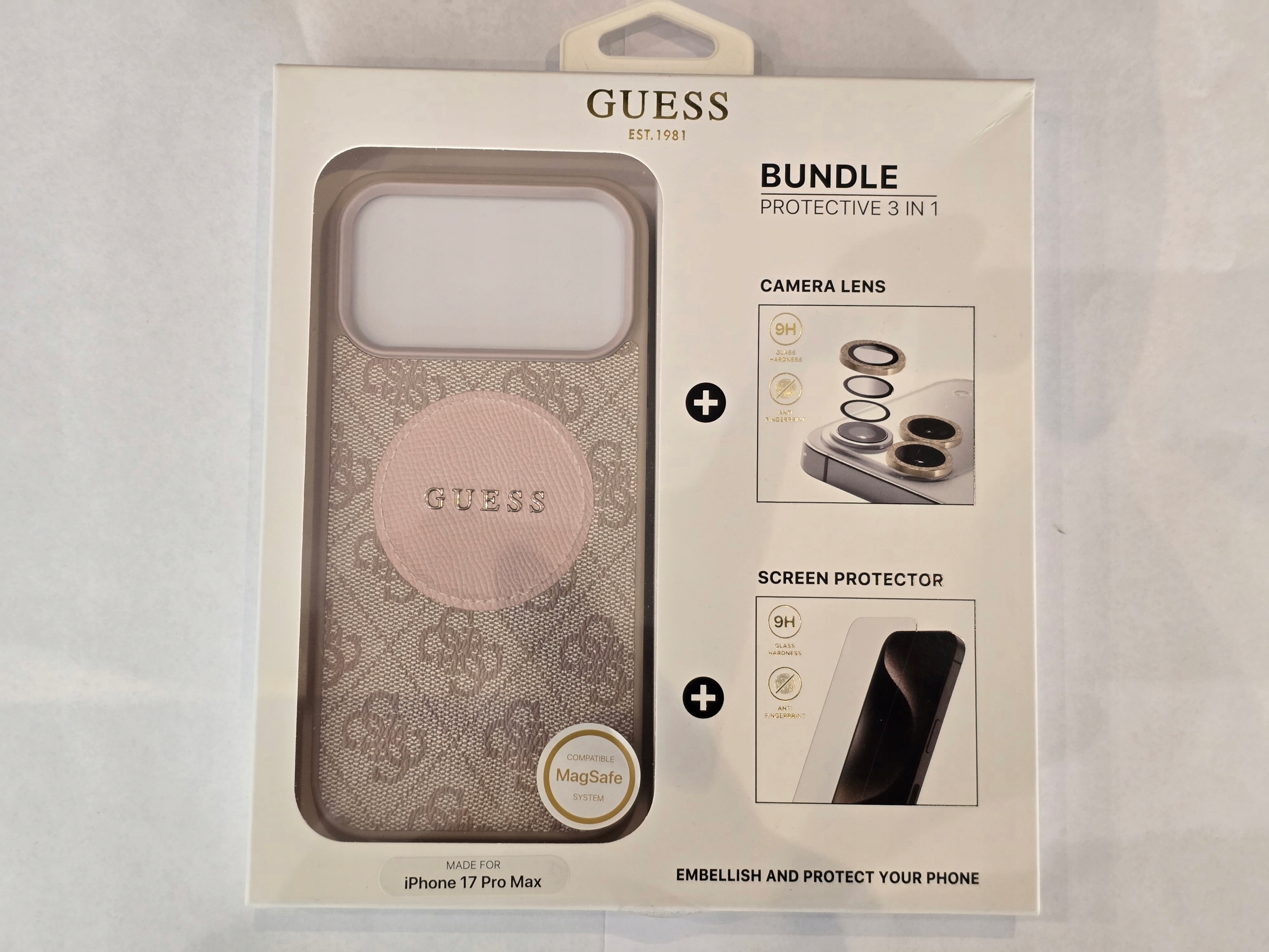 Guess zestaw 3 w 1 do Iphone 17 Pro Max case