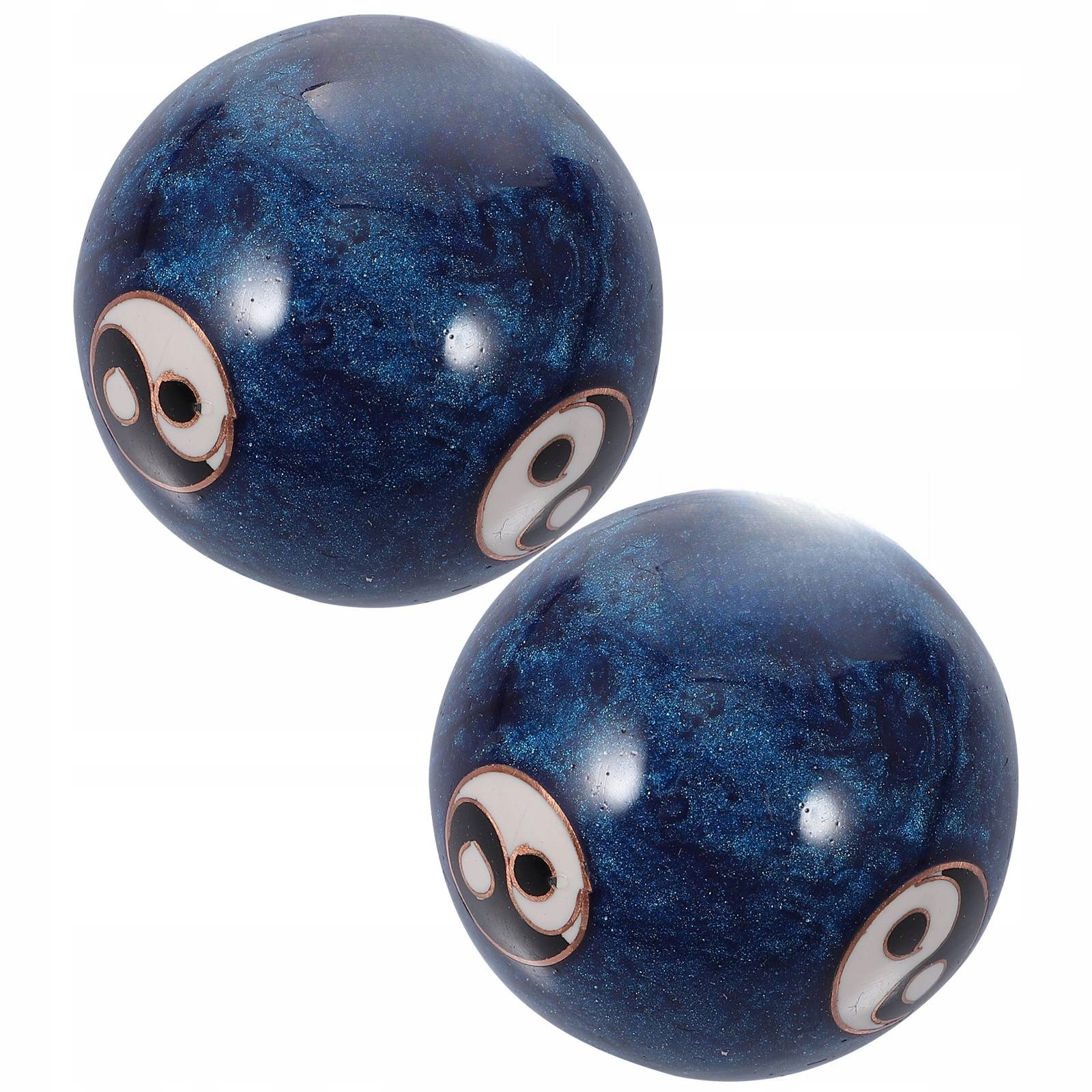 1ZEST KULE ZDROWOTNE BAODING Z EMALIOWANYM WZOREM TAI CHI