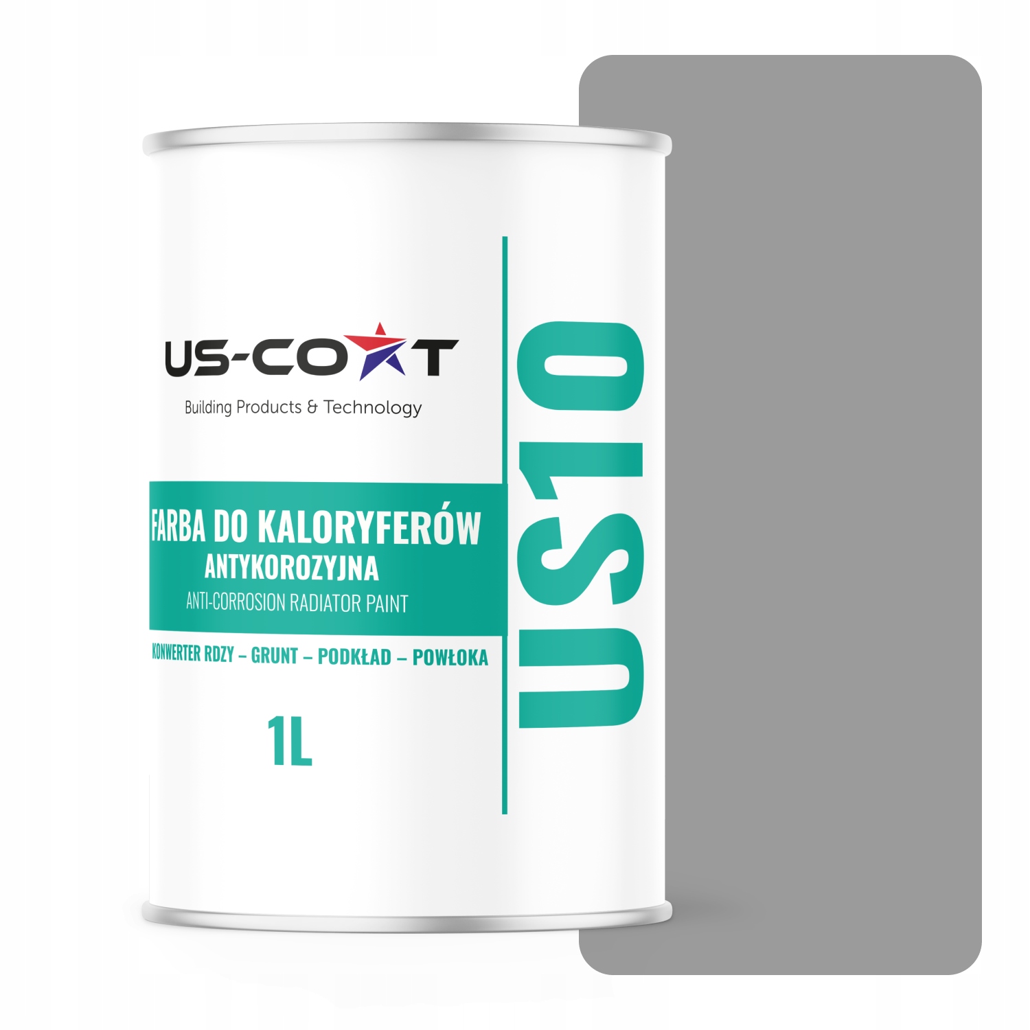 Barva pro radiátory Antikorozní Odolná 1L Lesk Šedá Signální 3v1