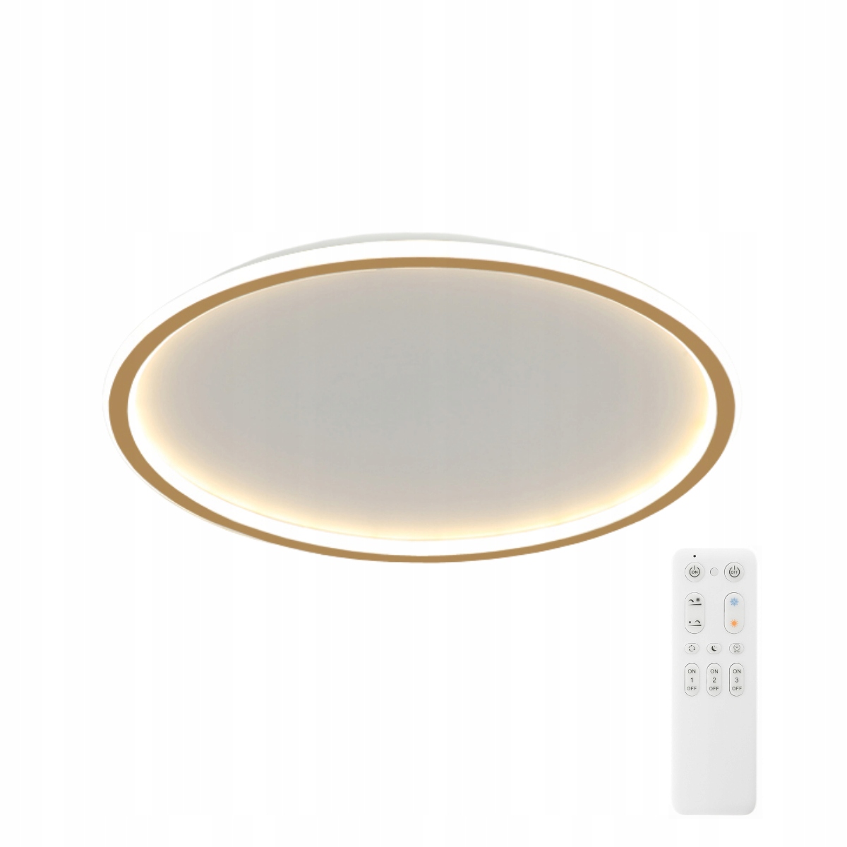 

Plafon Led okrągły złoty 50cm pilot 3barwy Abigali