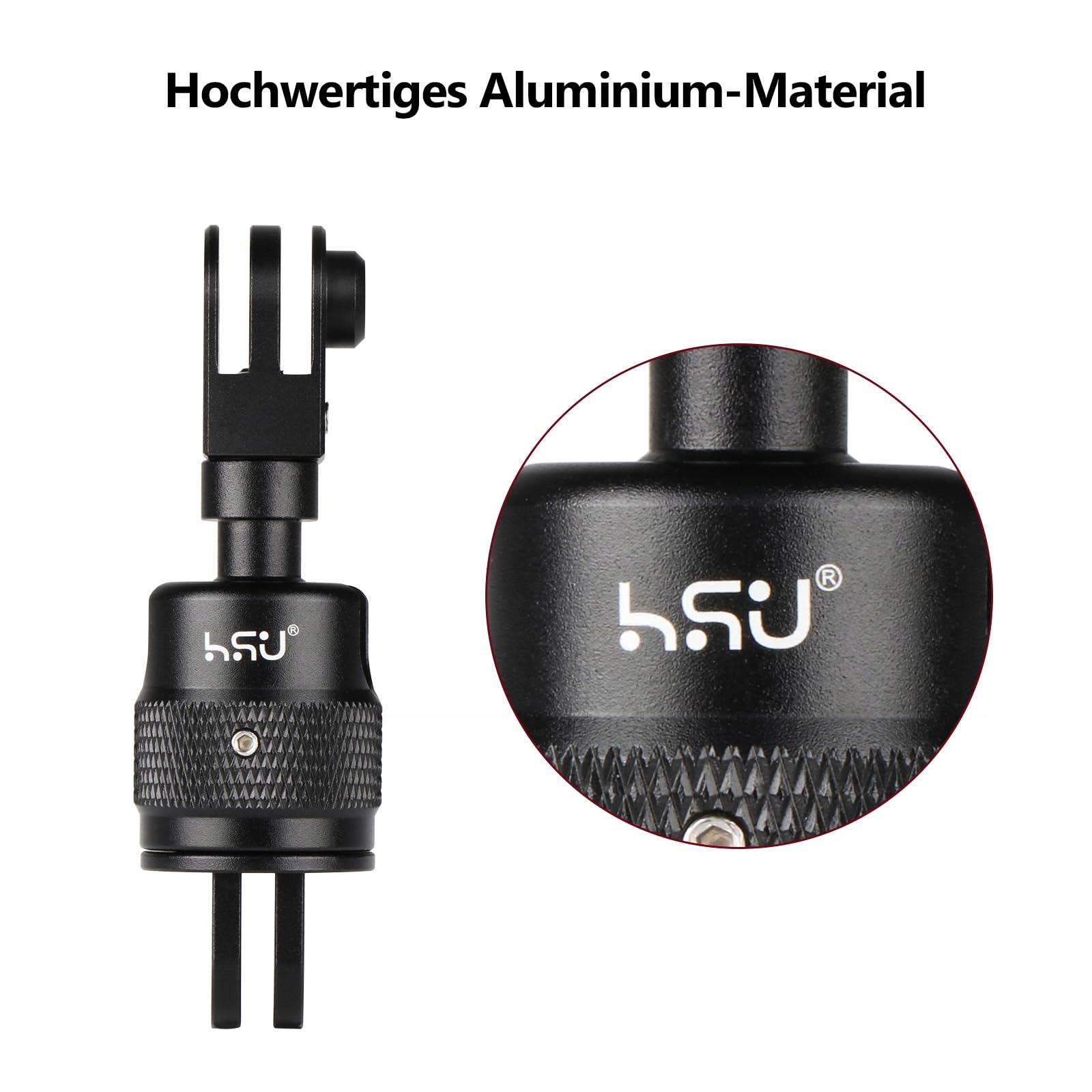Adapter 360 Stopni Do Kamer Sportowych GoPro Ramię Aluminium Czerwone HSU — miniatura 5