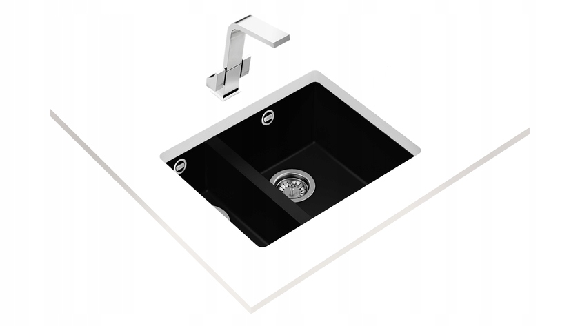 Teka zlewozmywak syntetyczny Square 2B 560 Tg 31 W/ovf Sp Black 115260029