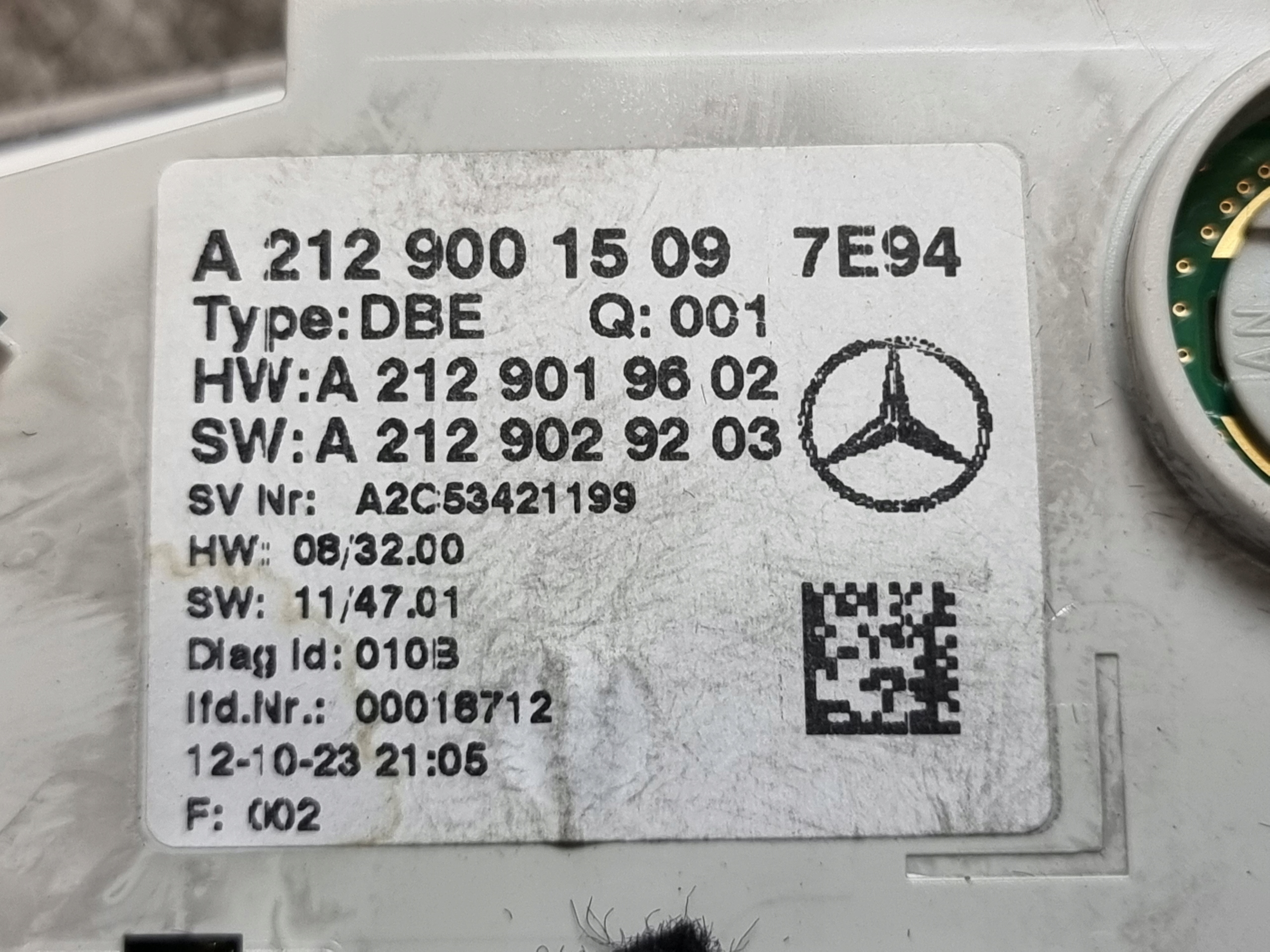light lighting cabs front OE A2129001509 MERCEDES E KLASA W212 13r