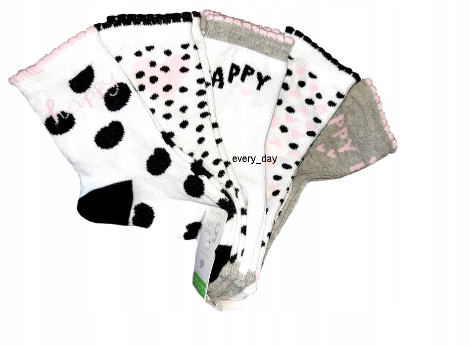 

Skarpetki Happy 19-22 Primark 5par 12-24 mies