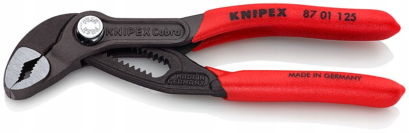 SZCZYPCE NASTAWNE KLUCZ DO RUR COBRA 125 mm KNIPEX
