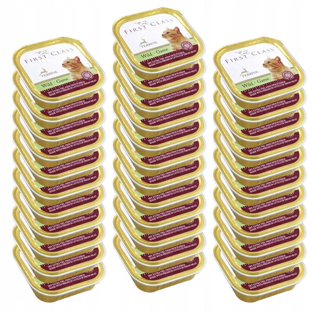 Levně Akinu First Class Zvěřinová paštika pro kočky 34 x 100 g