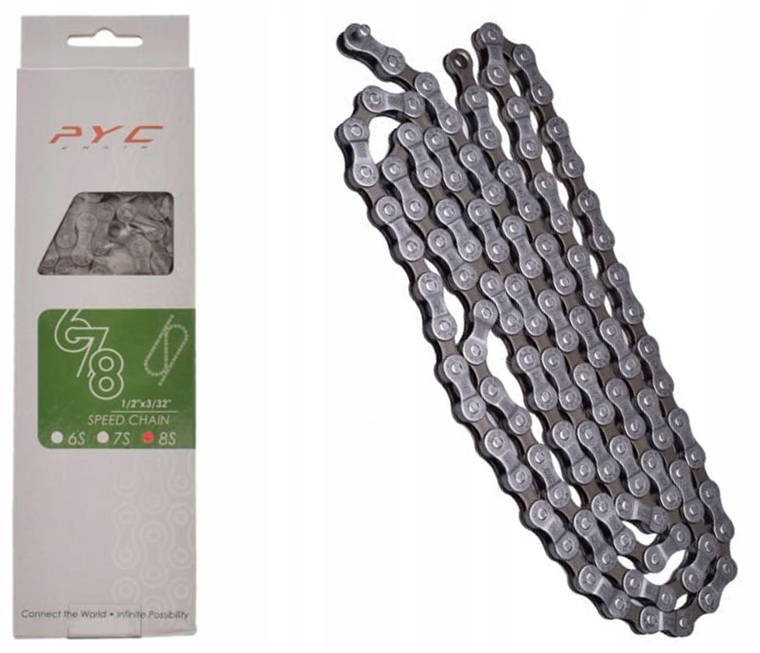 

Łańcuch Rowerowy 8 Rz. Pyc P8004 1/2 X 3/32 116L