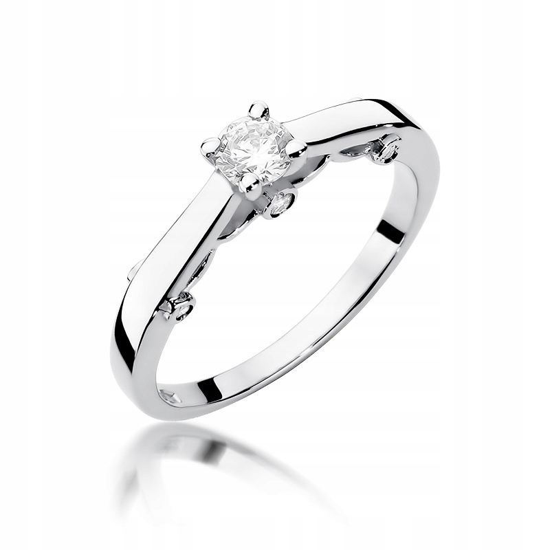 

Złoty pierścionek diamenty brylanty 0,28 Ct 0,585