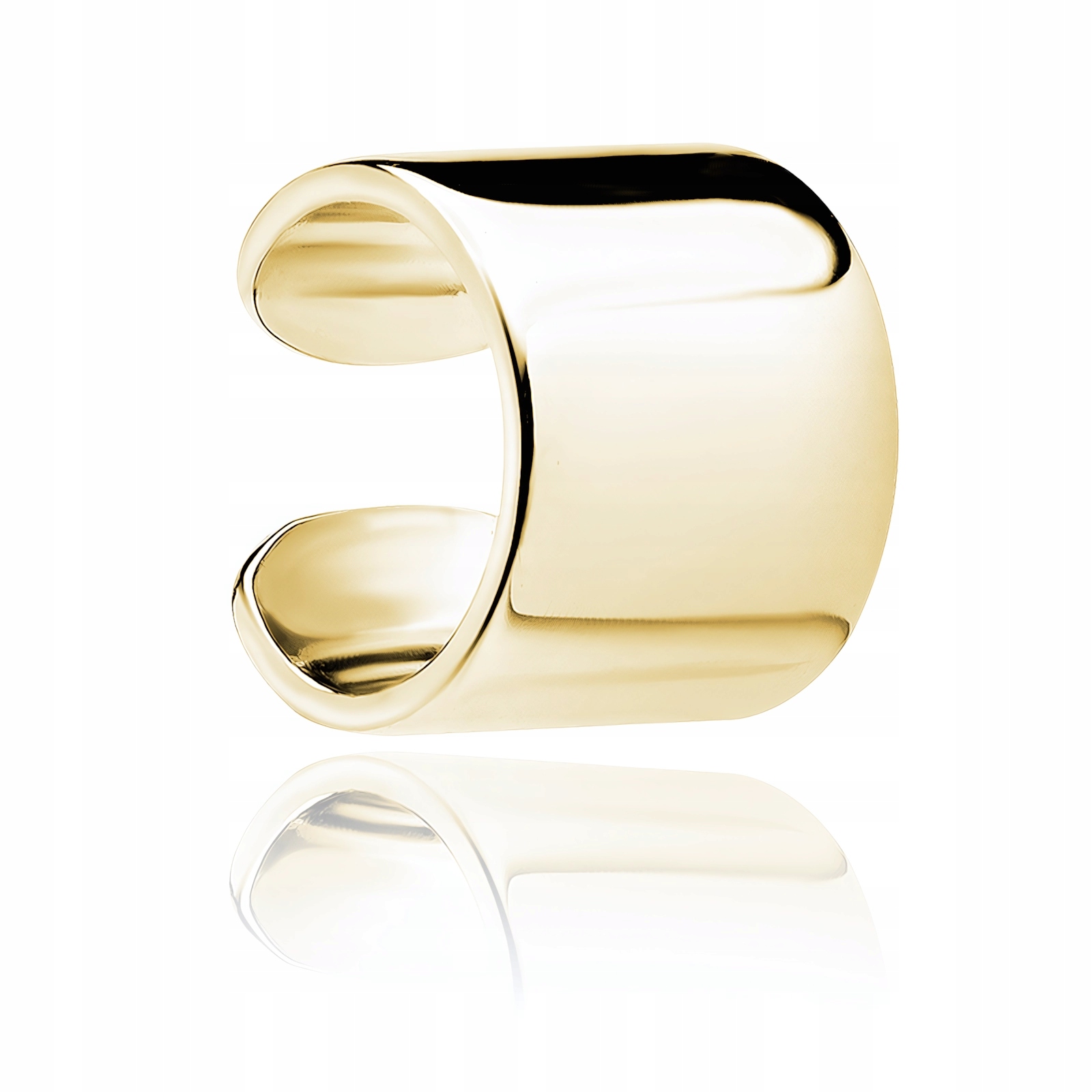 Szeroki Kolczyk Nausznica Pozłacana Srebrna Na Małżowinę Ear Cuff