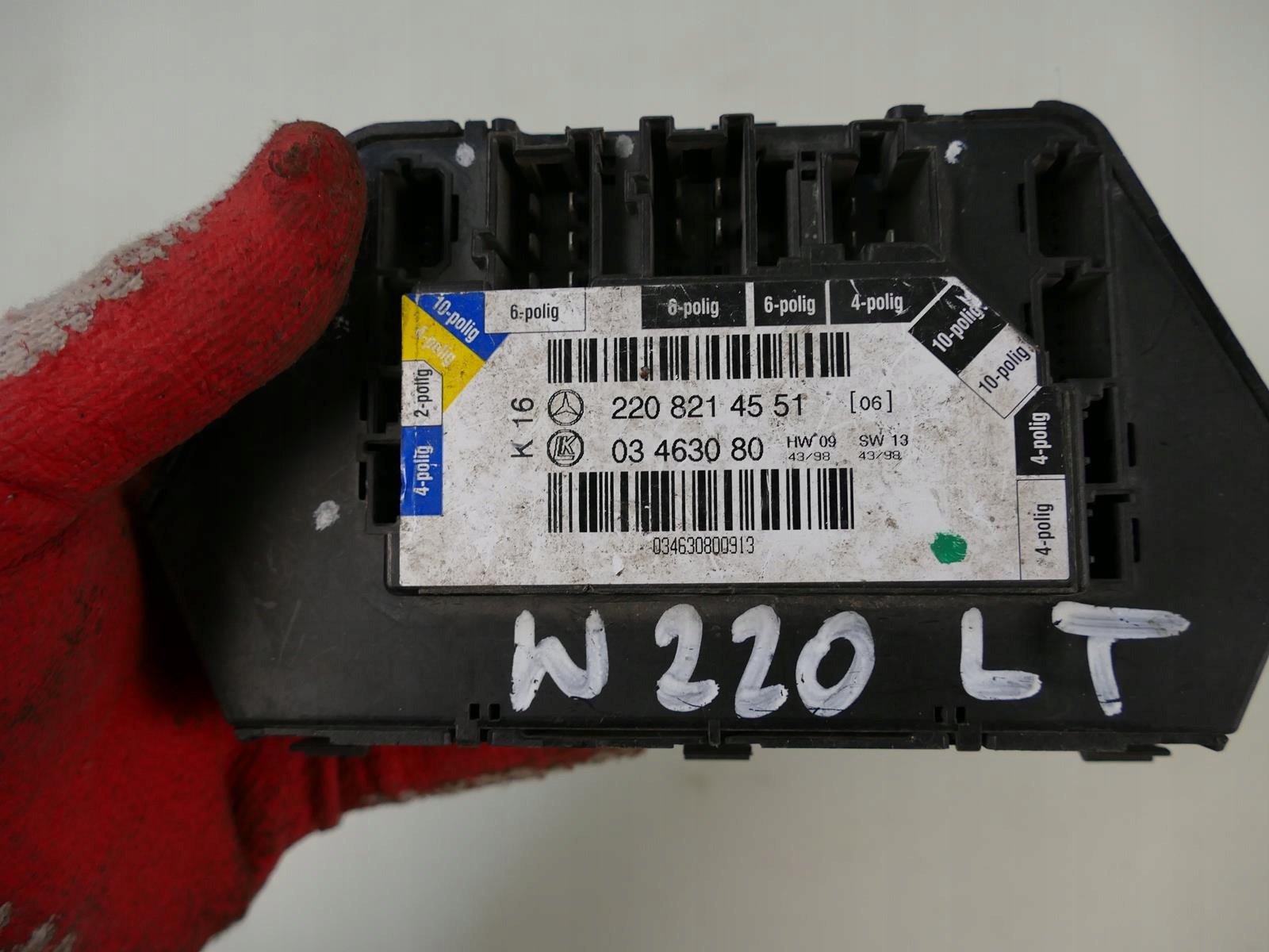 MERCEDES W220 LIF control panel control seat switch left rear part