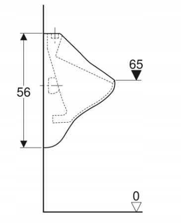 GEBERIT FELIX PISUAR ŚCIENNY DOPŁYW Z GÓRY Marka Geberit