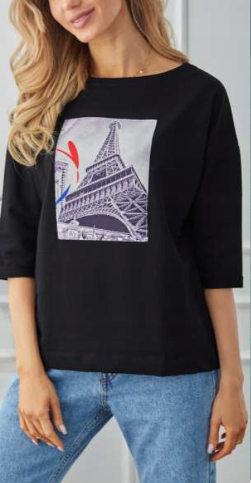 

Bluzka Latynka 3/4 rękaw gruba miła bawełna L/XL