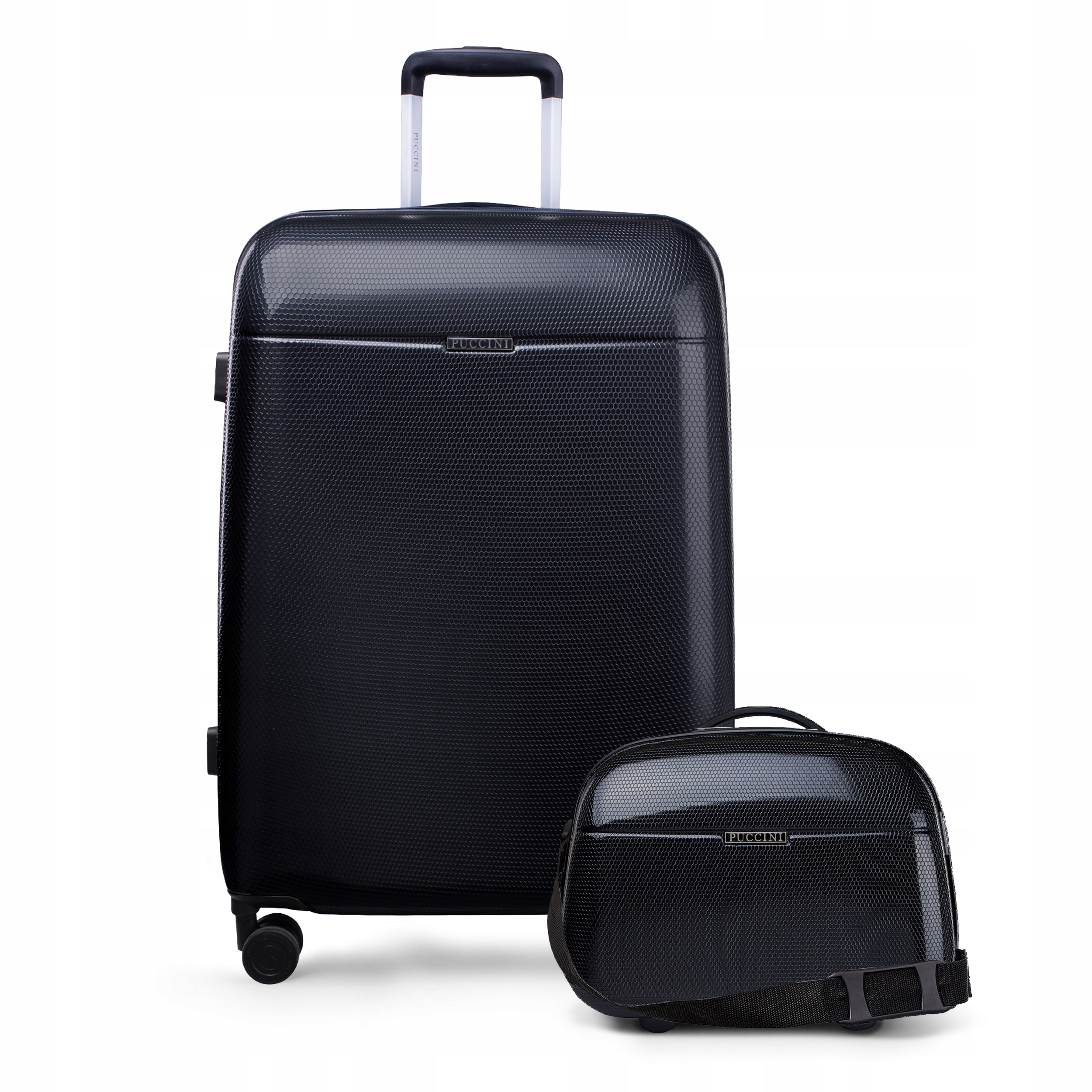 Puccini Zestaw Walizek Podróżnych Średnia Kuferek Pc Poliwęglan 2w1