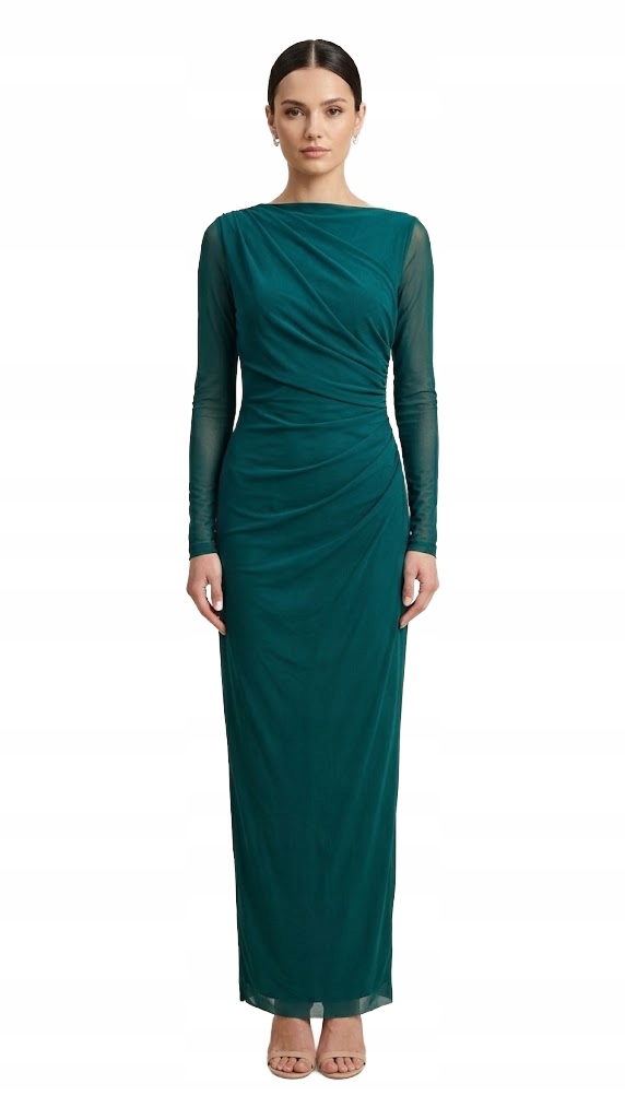 Šaty Večerní Zelená Z Elastického Materiálu M Opa