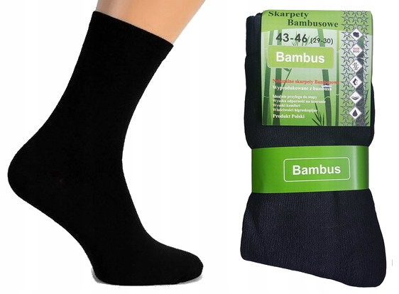 

5x Czarne Bambusowe skarpety Pl. Skarpetki 39-42