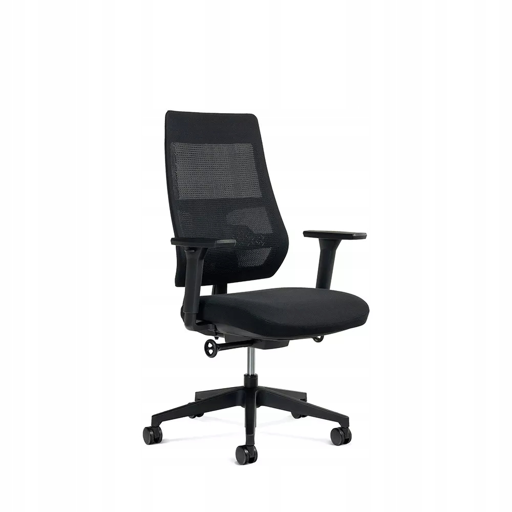 Kancelárska stolička Rocada 934M-4, čierny látkový sedák, čierne sieťované…