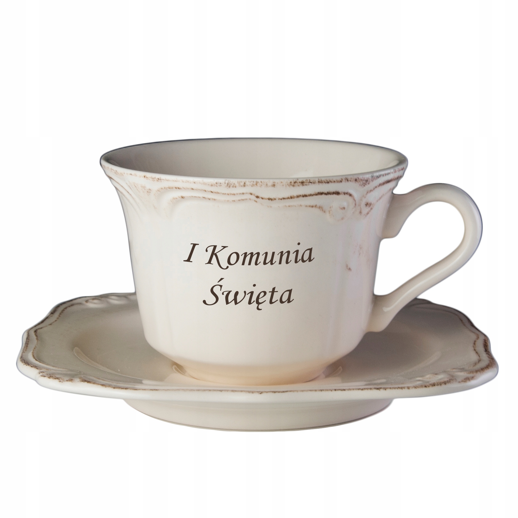 

Filiżanka spodek grawerem Pierwsza Komunia Święta