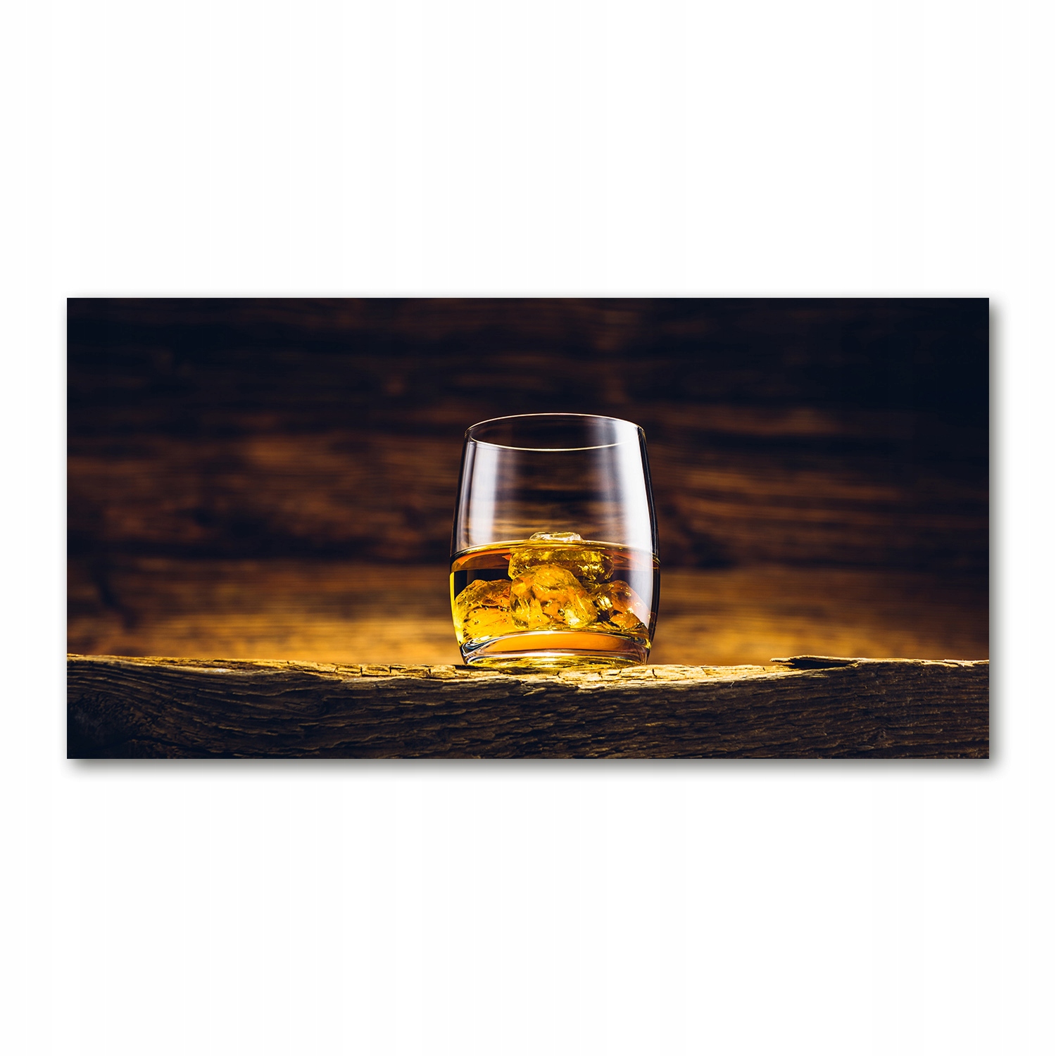 

Foto obraz szkło akryl Burbon w szklance 120X60 cm