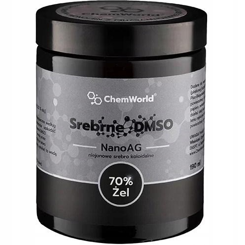 ChemWorld Srebrne Dmso 70% w Żelu Niejonowe Srebro Koloidalne 190 ml