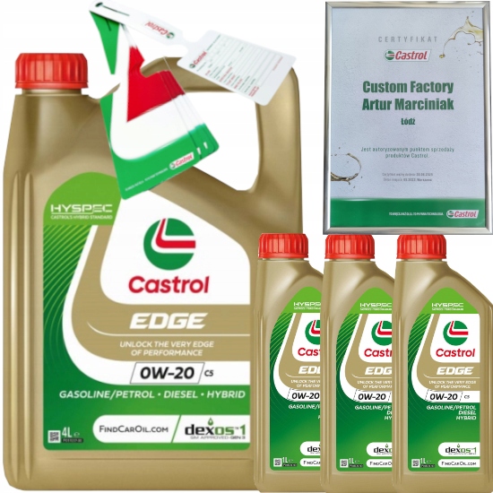 CASTROL EDGE 0W20 C5 7L DEXSOS1 GEN3 MB 229.71 STJLR.03.5006 + ZAWIESZKA