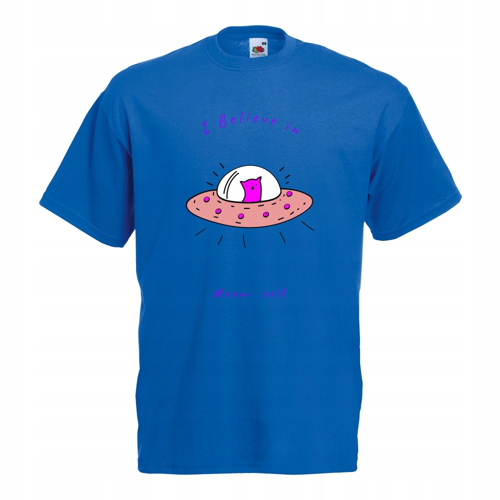 

Koszulka believe in meow-self kot ufo M niebieska