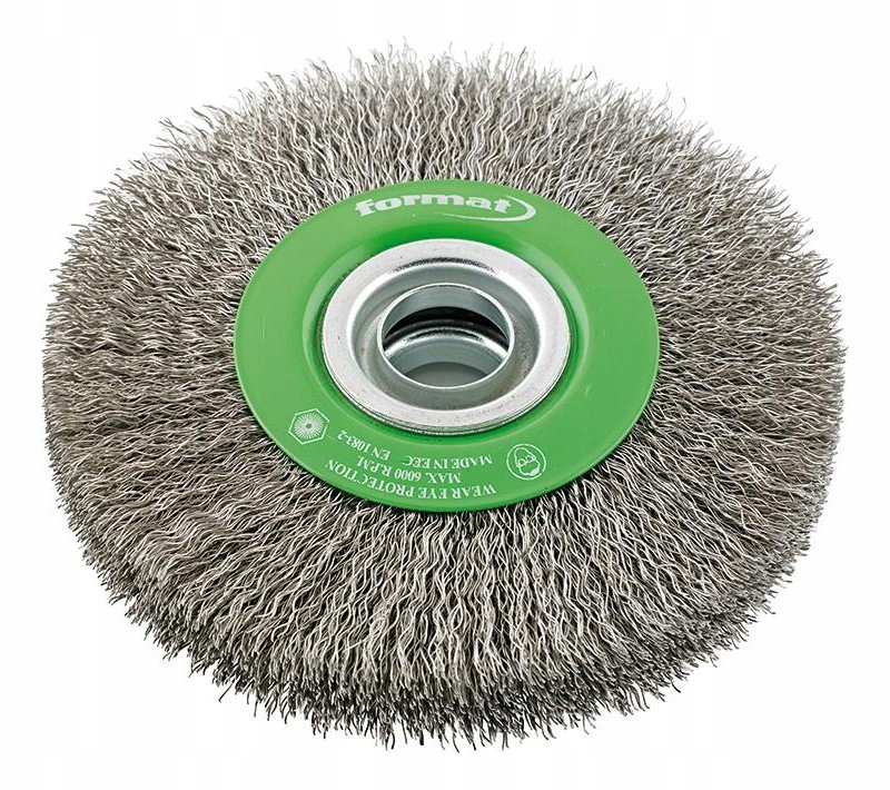 Kulatý kotoučový kartáč Inox 125x22 mm Format